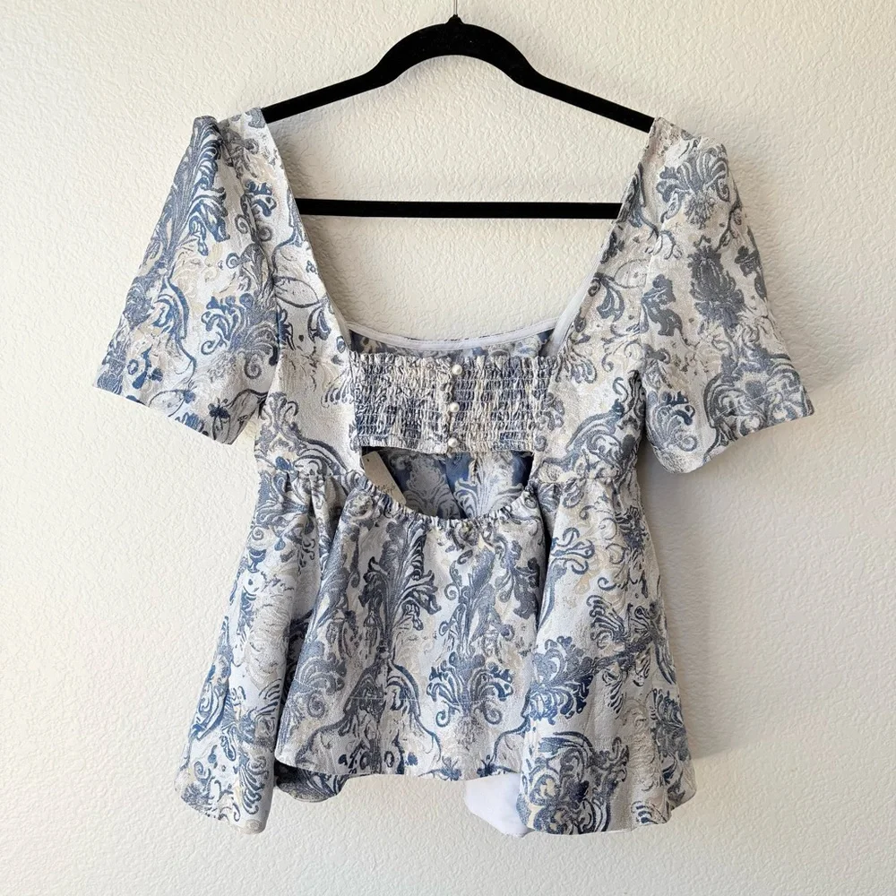 Free People Eloise Jacquard Blouse | Paisley | NWT Retails $168 | XS - Picture 5 of 12